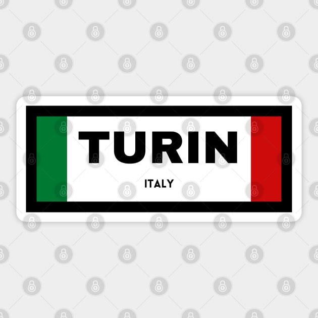 Turin City in Italian Flag Sticker by aybe7elf